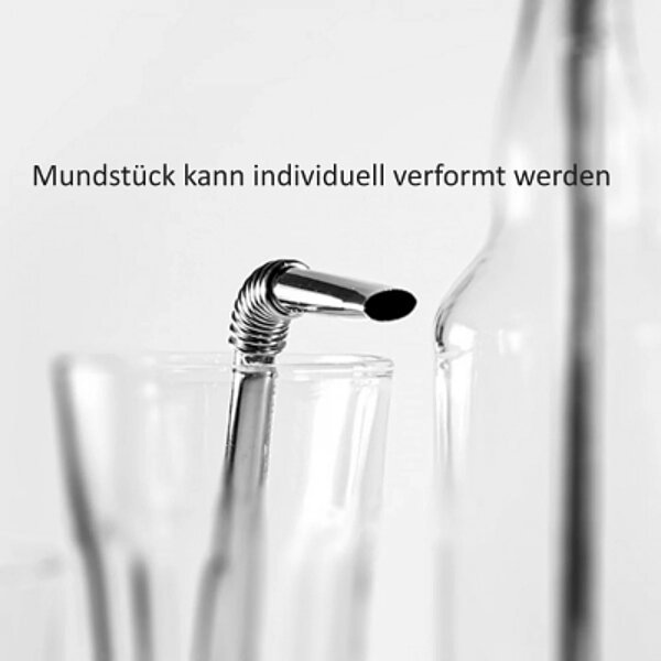 FiNiFuchs hilfsmittel turtleneck straw biegsame trinkhalme aus edelstahl